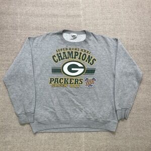 Vintage Super Bowl XXXI Champions Sweatshirt Mens XL Gray 1990s Lee Sport
